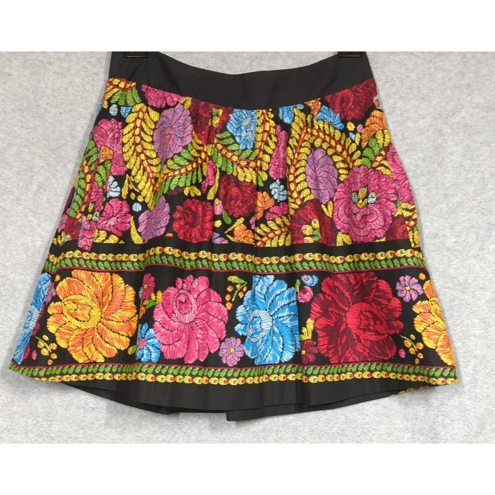 EDME & ESYLLTE Anthropologie Skirt XS 100% Cotton Floral Lined Artsy Free Spirit
